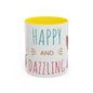 Happy and Dazzling smoking Cat Coffee Mug — Sphynx Cat Accent Mug (11/15oz) (free shipping)