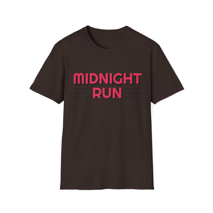 Midnight Run T-Shirt — Retro Pink Track Graphic Tee