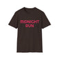 Midnight Run T-Shirt — Retro Pink Track Graphic Tee