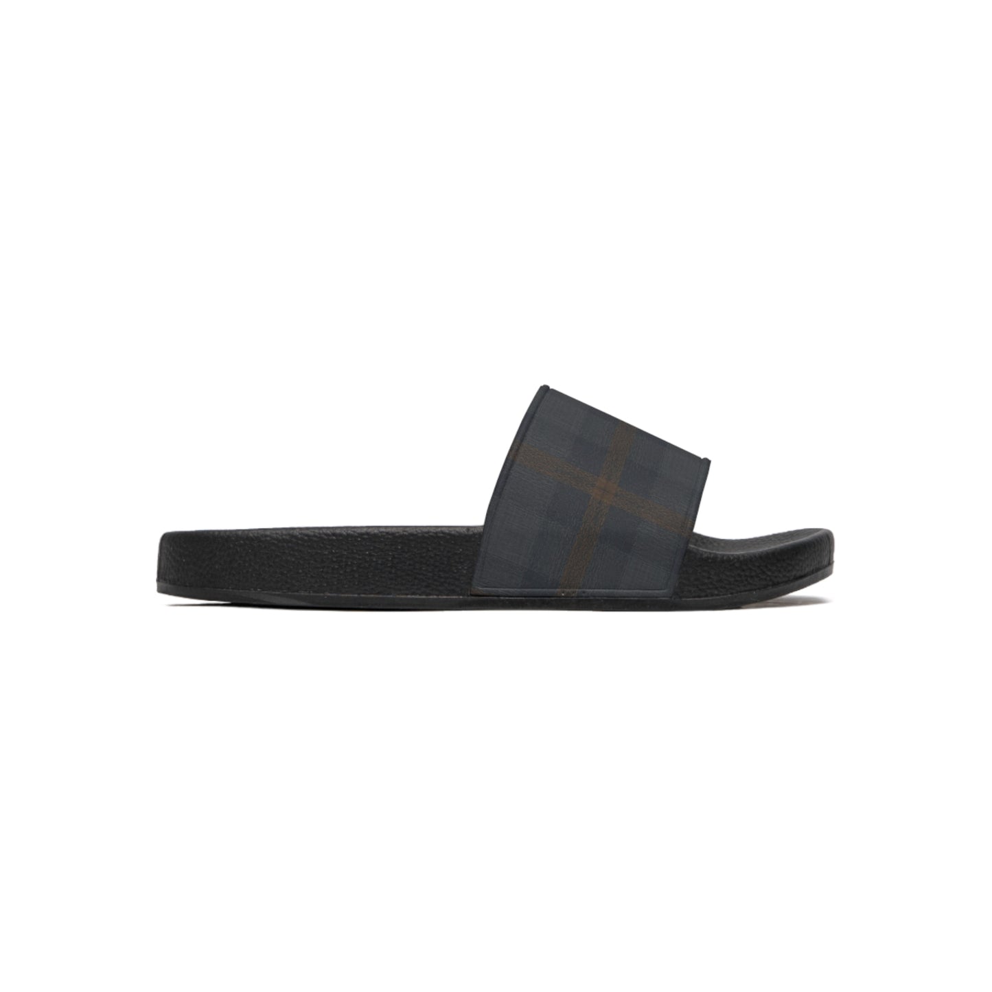 Men's Slide Sandals Distressed Micro-Houndstooth / Blurred Glen Plaid