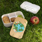 Eco-Friendly earth day Bento Lunch Box with Smiling Earth Design