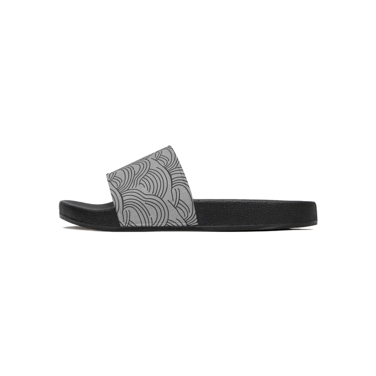 Men's Slide Sandals Minimalist Japanese Waves / Seigaiha Variation