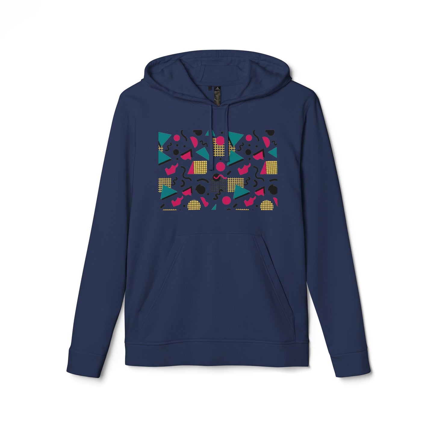 Adidas Retro 80’s Memphis Graphic Hoodie — Colorful 80s-Inspired Geometric Design
