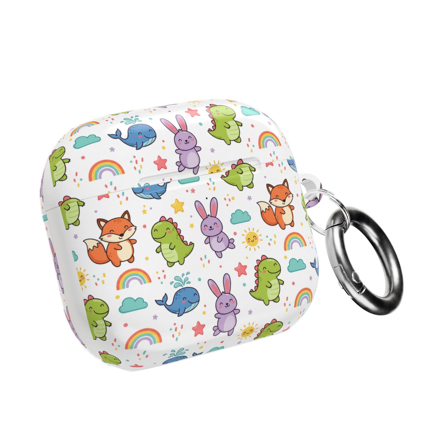 Cute Rainbow Dino & Bunny AirPod Case — Kawaii Animal Protective Cover (free Shipping)