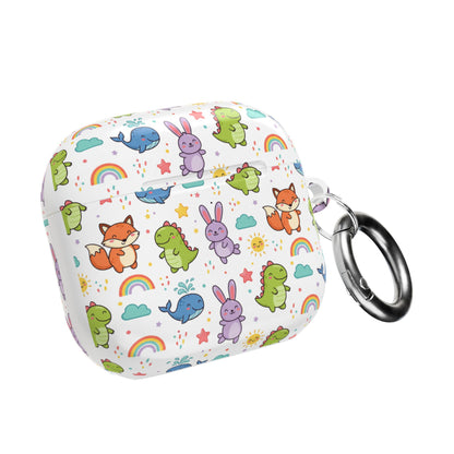 Cute Rainbow Dino & Bunny AirPod Case — Kawaii Animal Protective Cover (free Shipping)