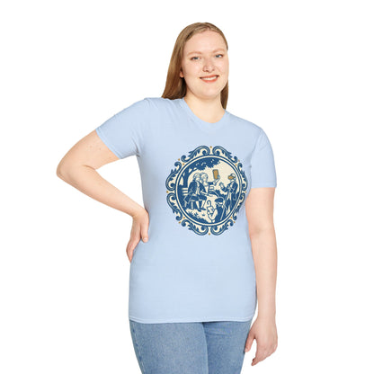 Vintage Blue Rococo Smartphone Toile -  T-Shirt