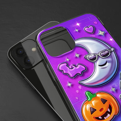 Halloween Phone Case, Clear Protective Case, Cute Ghost and Pumpkin Design, Fall Accessories, Trick or Treat Gift