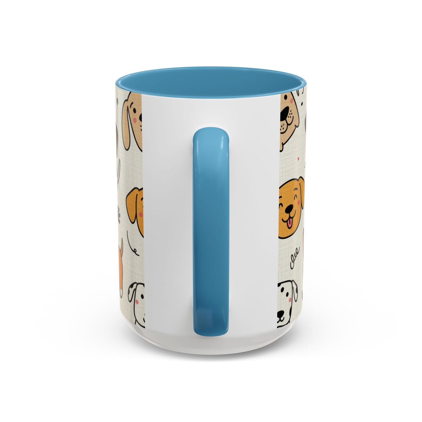 Cute Dog Pattern Accent Coffee Mug – Cute Cartoon Puppies 11/15oz