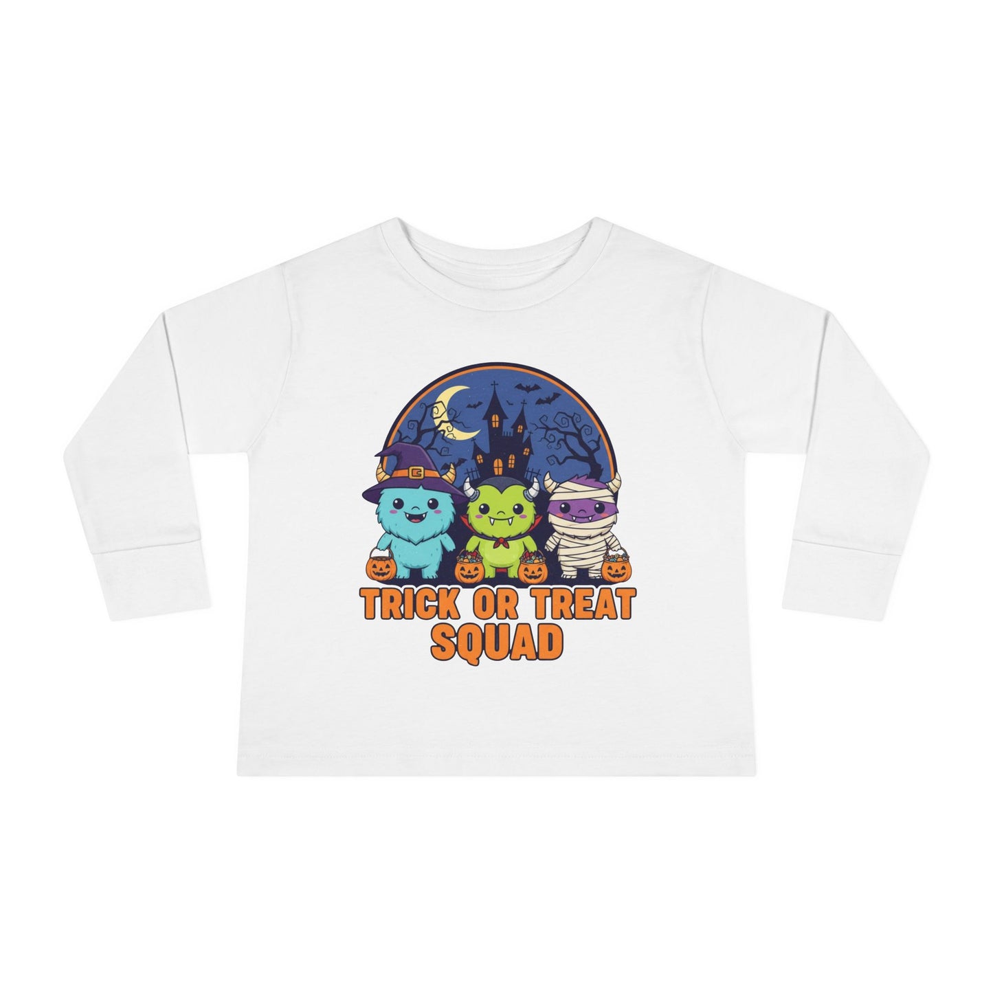 Toddler Halloween Long Sleeve Tee - Trick or Treat Squad, Cute Kids Shirt, Halloween Costume Tee, Toddler Fall Apparel, Kids Halloween [...]
