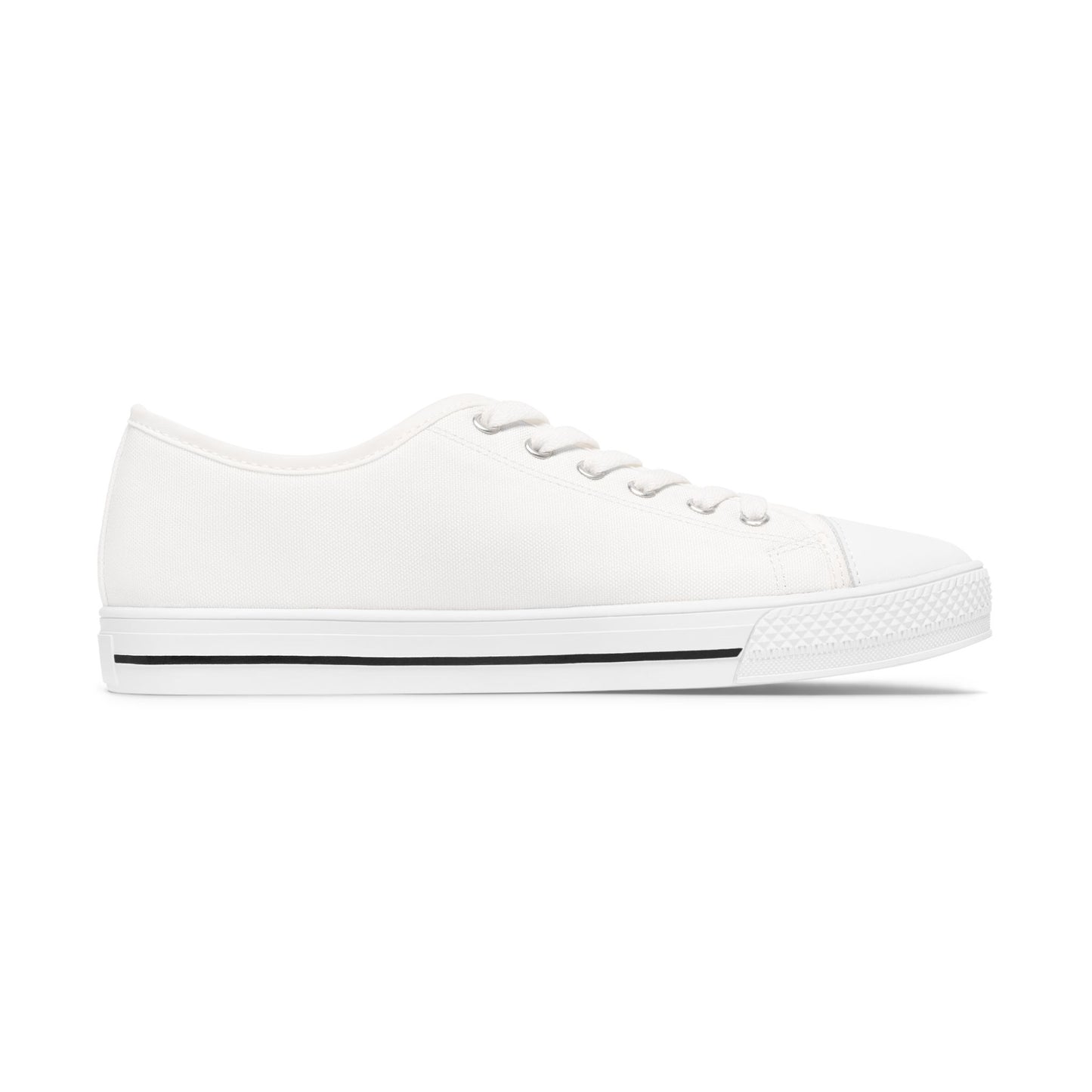 Classic White Low-Top Sneakers — Women’s Casual Canvas Shoes