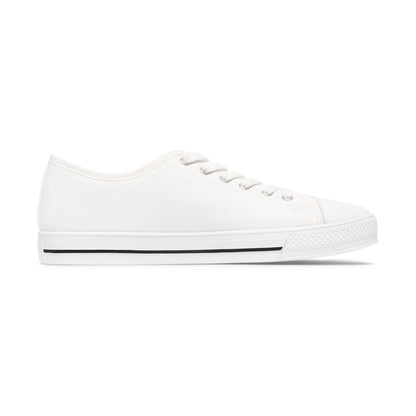 Classic White Low-Top Sneakers — Women’s Casual Canvas Shoes
