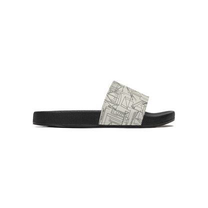 Men's Slide Sandals Urban Sketch / Architectural Line Art