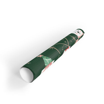 Elegant Santa and friends Gift Wrapping Paper Rolls, 1pc