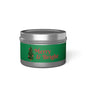 Merry & Bright Christmas eco-friendly Tin Candle — Holiday Scented Soy Candle- the give back candle collection