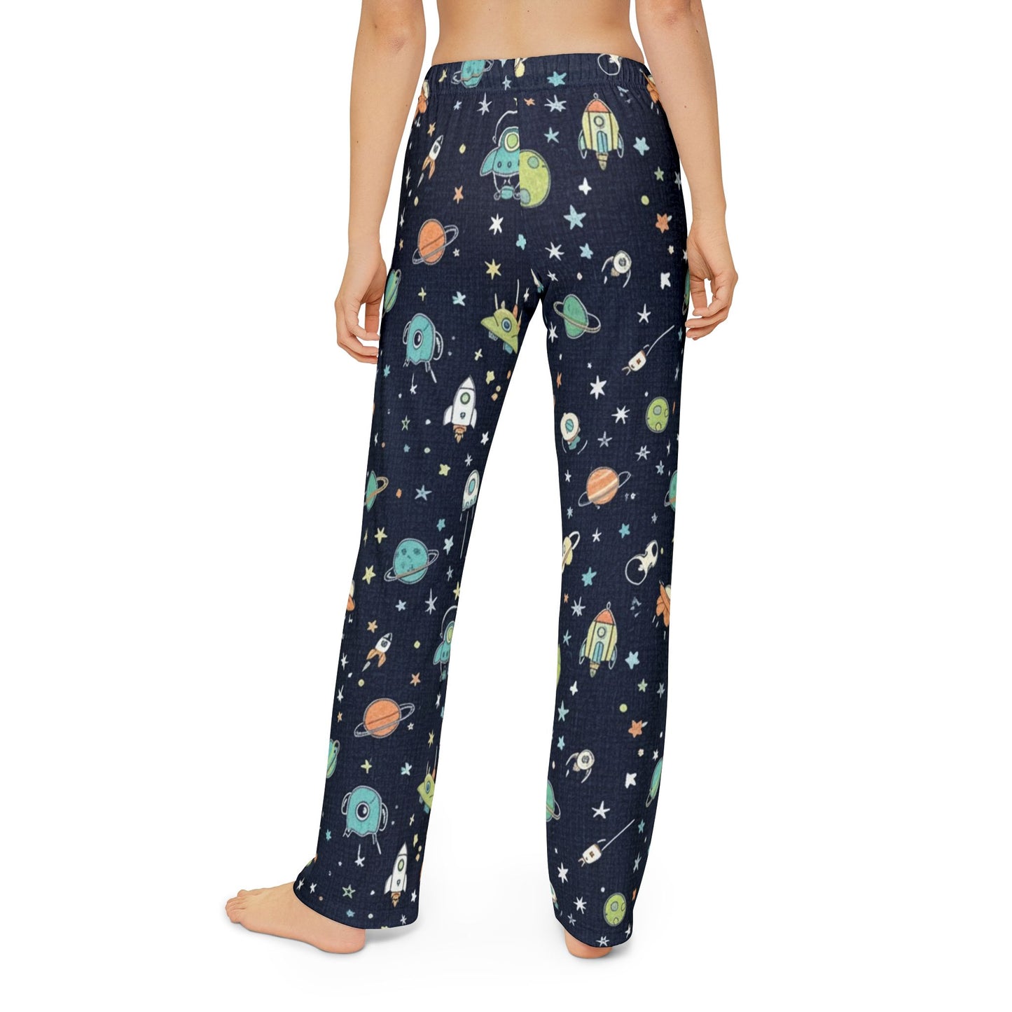 Kids Space Lounge Pants – Cute Rocket & Alien Pajama Bottoms