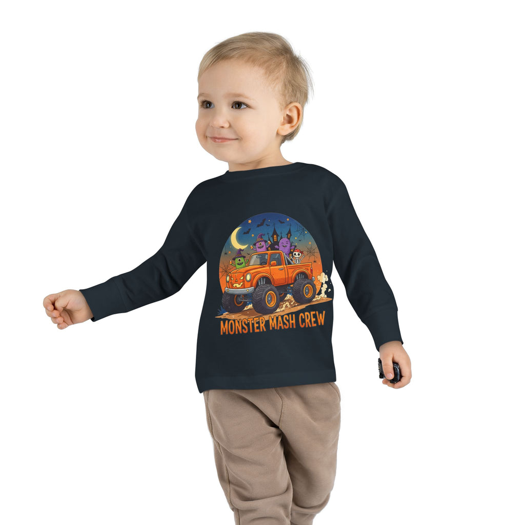 Monster Mash Toddler Long Sleeve Tee | Playful Halloween Shirt, Cute Kids Top, Fun Costume Shirt, Toddler Gift, Seasonal T-Shirt