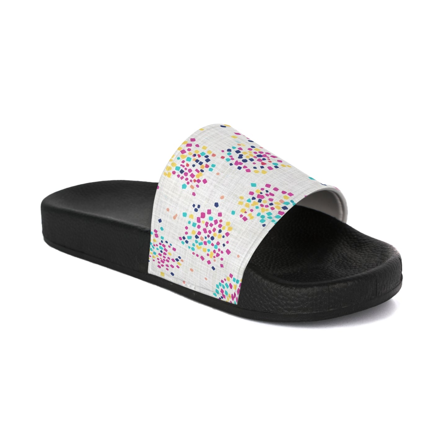 Women's Slide Sandals Geometric Dot Cluster / Abstract Confetti