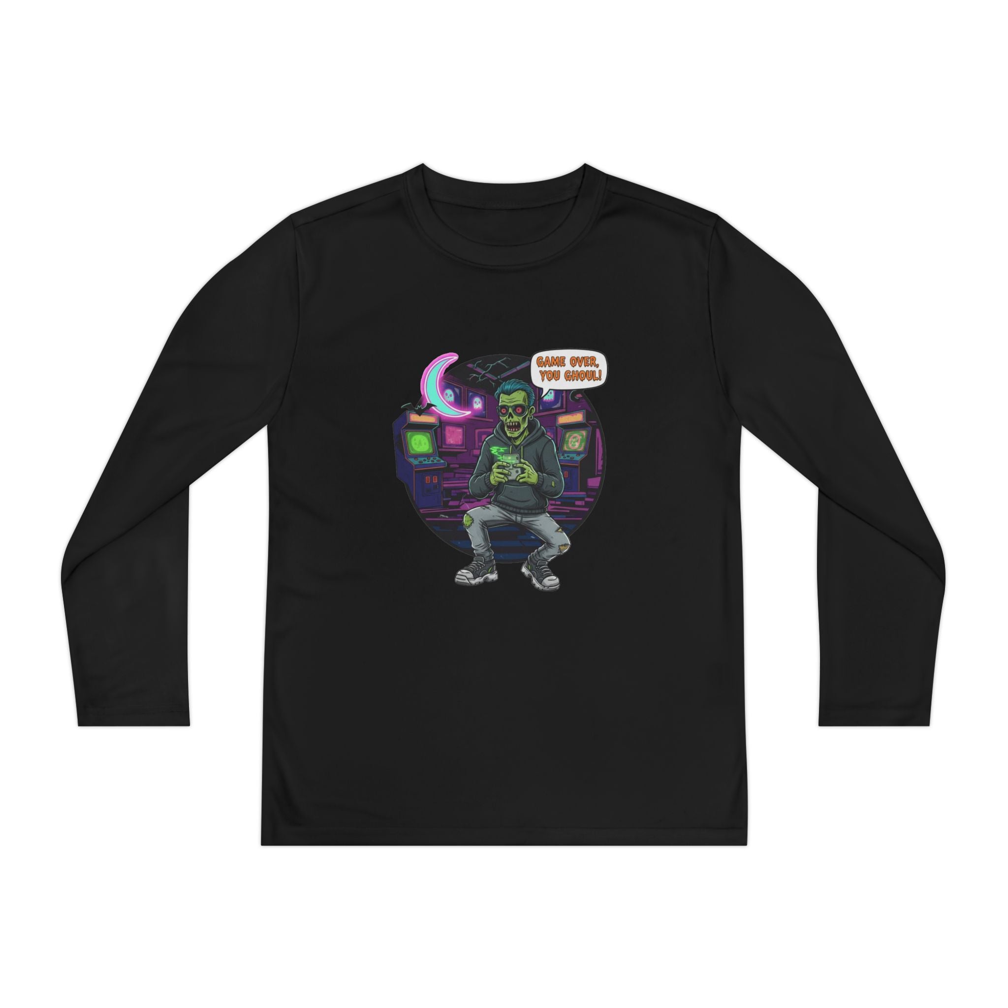 Youth Long Sleeve Tee, Gamer Shirt, Kids Graphic Tee, Halloween Costume Top, Fun Kids Apparel, Birthday Gift for Boys