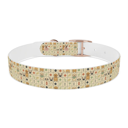 Vintage Puppy Pattern Dog Collar – Cute Retro Dogs & Bones Design