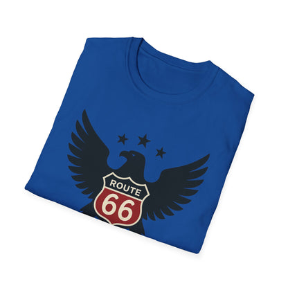 American Route 66 Eagle T-Shirt — Made in USA Vintage Roadtrip Tee