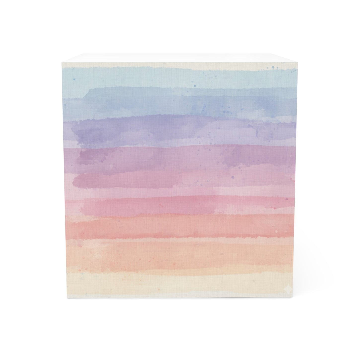 Pastel Watercolor Note Cube — Rainbow Sticky Memo Block