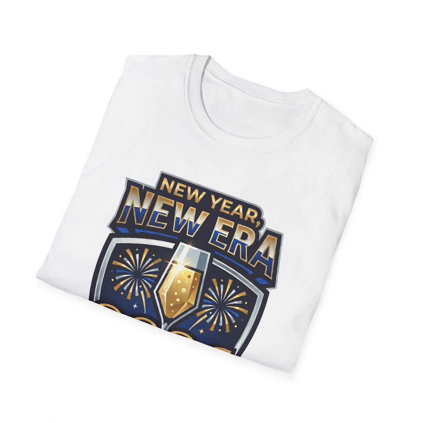 New Year 2026 T-Shirt – "New Year, New Era" Champagne & Fireworks Celebration Tee