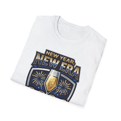 New Year 2026 T-Shirt – "New Year, New Era" Champagne & Fireworks Celebration Tee