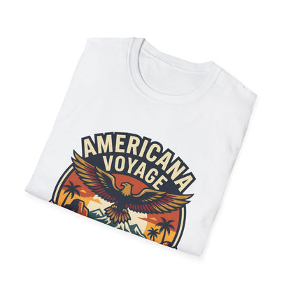 Americana Voyage retro Graphic T-Shirt — Coast to Coast Eagle Sunset