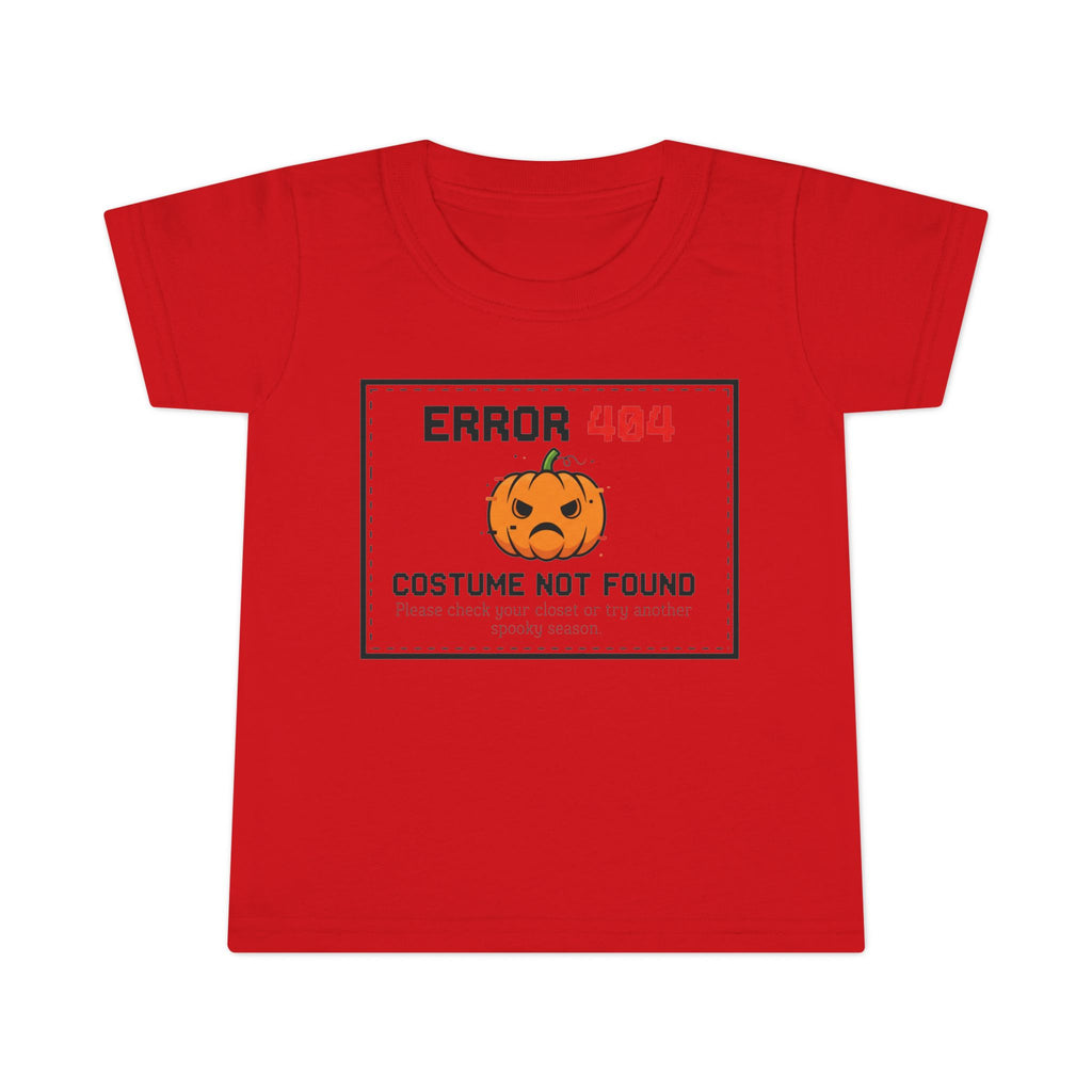 Toddler Halloween T-shirt, Error 404 Costume Not Found Design, Fun Kids Tee, Perfect for Fall Parties, Cute Gift for Toddlers