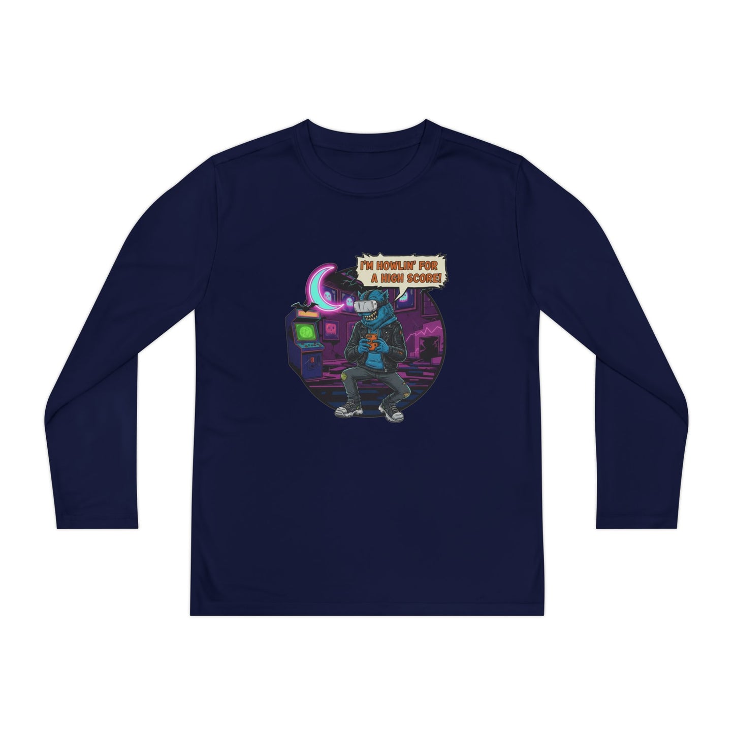Youth Graphic Long Sleeve Tee - Cool Gamer Vibe, Perfect for Gaming Events, Birthdays, Holidays, Casual Wear, Gift Idea