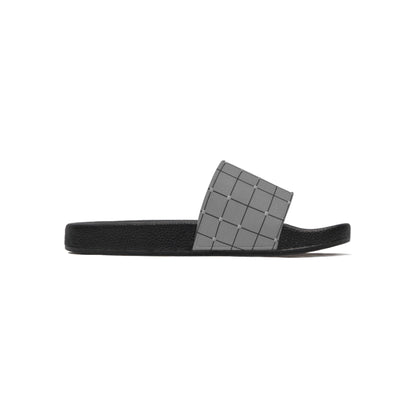 Men's Slide Sandals Industrial Grid & Rivet Dots