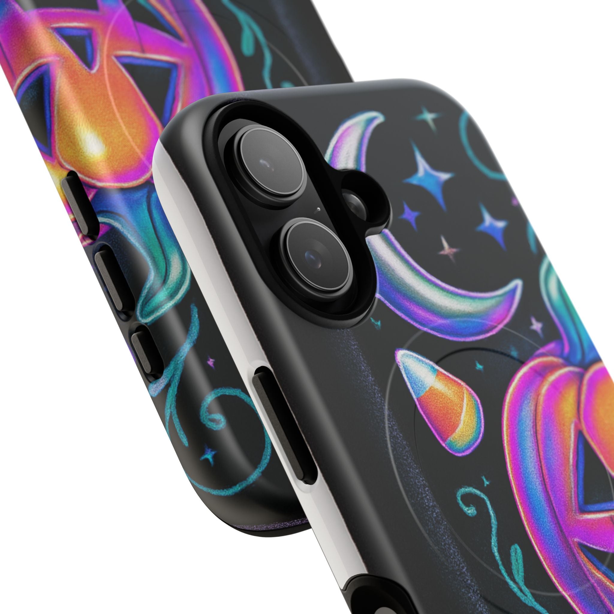 Spooky Halloween Phone Case, Tough Magnetic Cases, Cat & Pumpkin Design, Fall Decor, Unique Gifts for Her