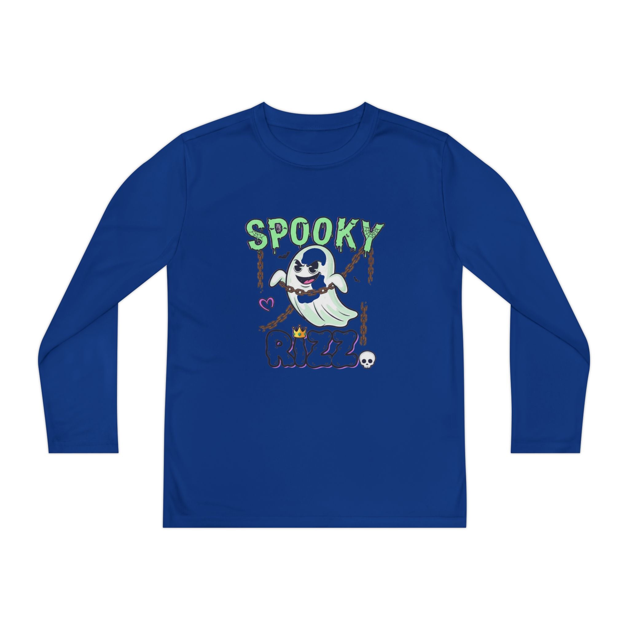 Spooky Long Sleeve Tee, Kids Ghost Shirt, Halloween Shirt, Youth Halloween Apparel, Spooky Vibes Tee, Ghostly Fun Wear