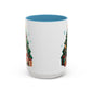 Christmas Tree & Snowman Accent Coffee Mug — Festive Holiday 11/15oz Ceramic