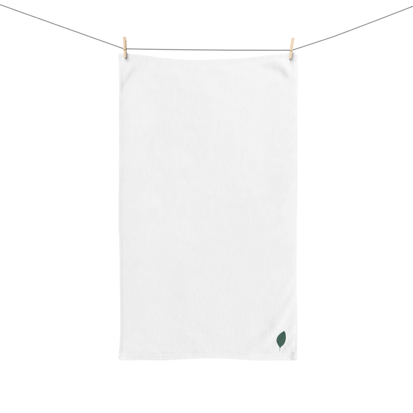 Minimalist Cotton Hand Towel, Elegant Bathroom Decor, Reusable Kitchen Towel, Housewarming Gift, Unique Leaf Design