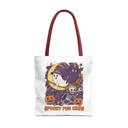 Spooky Fun Crew Halloween Tote Bag, Trick or Treat Bag, Haunted House Accessory, Fall Gift, Party Favor