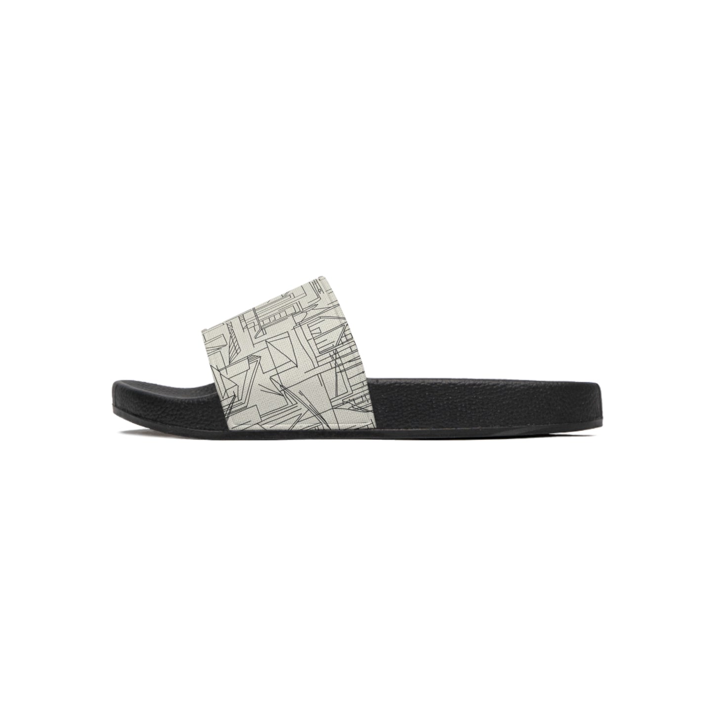 Men's Slide Sandals Urban Sketch / Architectural Line Art