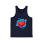 Minimal Heart and arrow " cupid heart arrow style " Tank Top — Simple Purple Heart Graphic