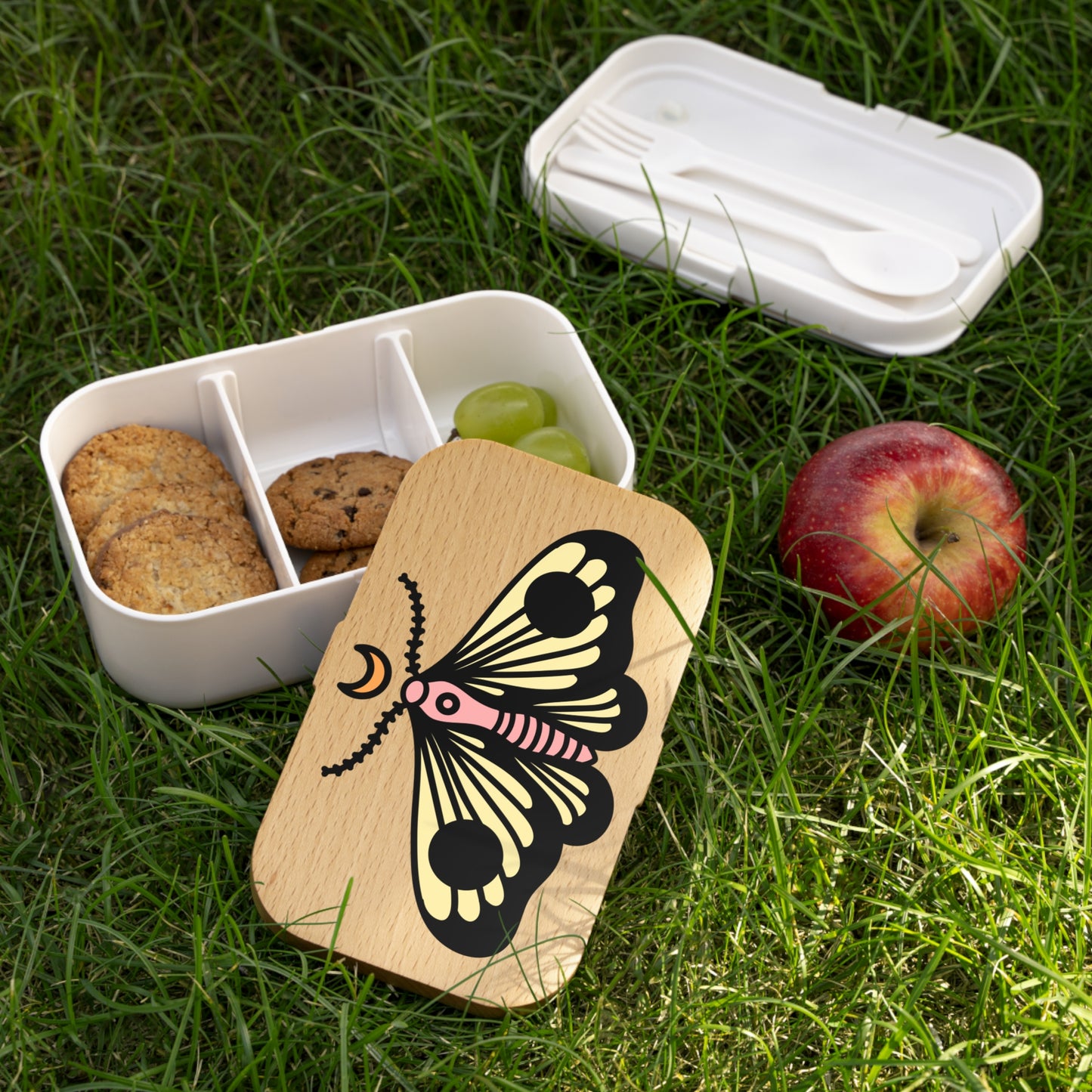 Butterfly Design Bento Lunch Box - Eco-Friendly Meal Container for Kids & Adults