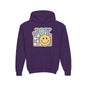 Girls Youth Hoodie – Retro 'JOY' Smiley Graphic Kids Sweatshirt