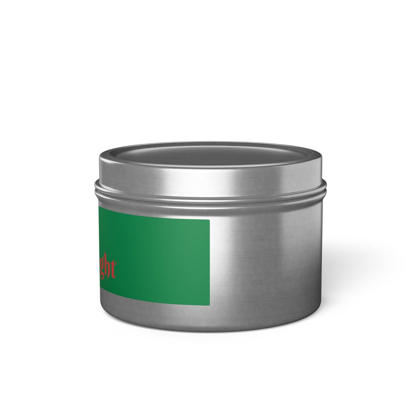 Merry & Bright Christmas eco-friendly Tin Candle — Holiday Scented Soy Candle- the give back candle collection