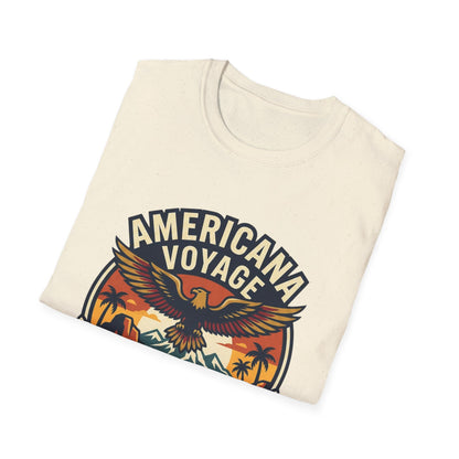 Americana Voyage retro Graphic T-Shirt — Coast to Coast Eagle Sunset