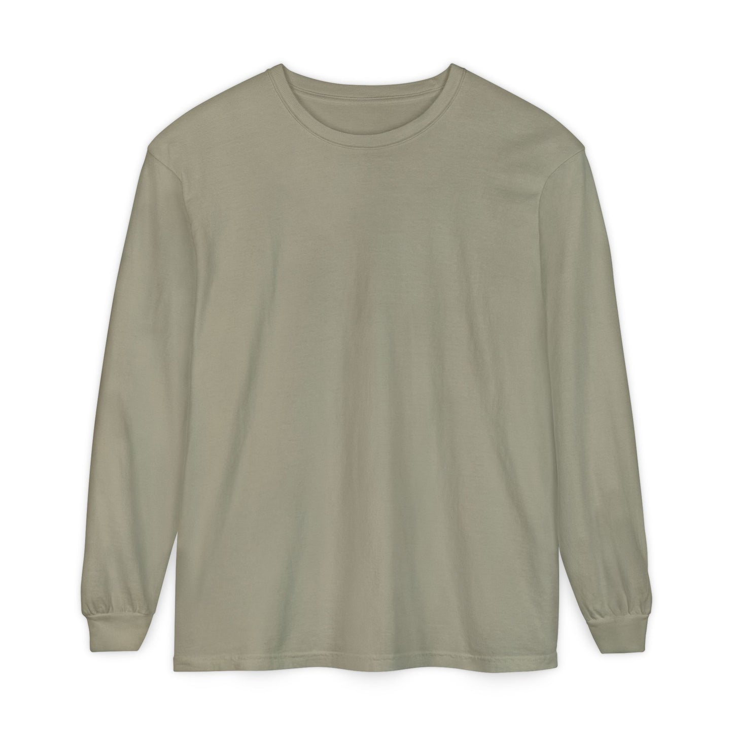 Women’s sandstone color Garment-Dyed Long Sleeve Tee – Cozy Everyday Comfort
