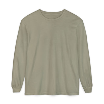 Women’s sandstone color Garment-Dyed Long Sleeve Tee – Cozy Everyday Comfort