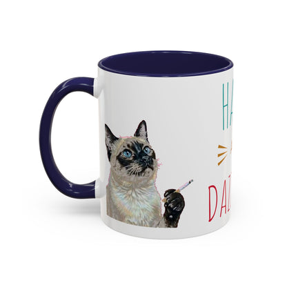 Happy and Dazzling Smoking Cat Accent Coffee Mug — 11/15oz (free shipping)