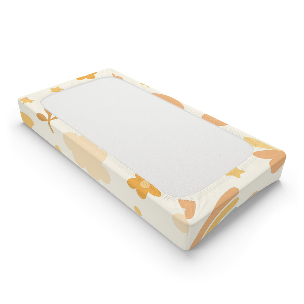 Whimsical Baby Changing Pad Cover with Cloud and Animal Design