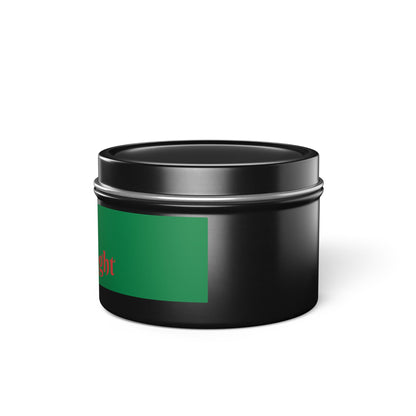 Merry & Bright Christmas eco-friendly Tin Candle — Holiday Scented Soy Candle- the give back candle collection