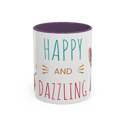 Happy and Dazzling smoking Cat Coffee Mug — Sphynx Cat Accent Mug (11/15oz) (free shipping)