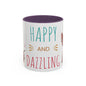 Happy and Dazzling smoking Cat Coffee Mug — Sphynx Cat Accent Mug (11/15oz) (free shipping)