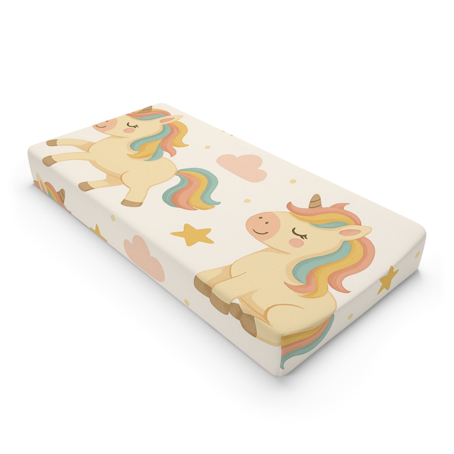 Unicorn-Themed Baby Changing Pad Cover for Adorable Nursery Decor